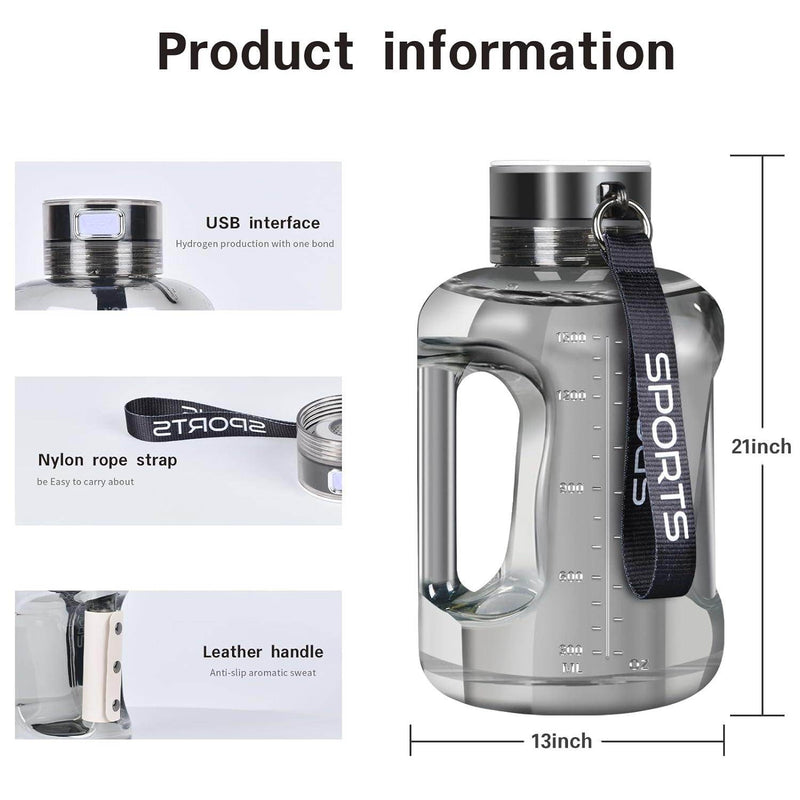 SmartPursue™ Portable Hydrogen Water Bottle 1.5L Rich Molecular Hydrogen Water Bottle