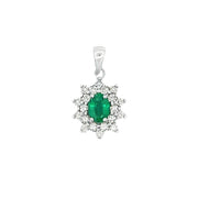 Bids.com 1.43ct Emerald Diamond Fashion Pendants 14KT White Gold Pendants