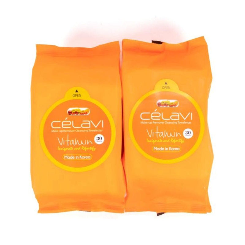 VIP Extensions Celavi Makeup Remover Cleansing Wipes Removing Towelettes 2 Packs Beauty Supplies