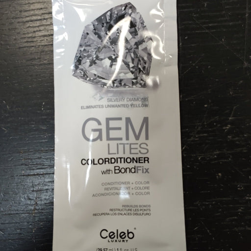 VIP Extensions CELEB Luxury Gem Lites Silvery Diamond Colorditioner 1oz ( Packets ) Hair Care