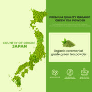 Gardenika Shop Ceremonial Matcha Green Tea Powder, Authentic Japanese - Premium First Harvest - Energy & Focus - Antioxidant Rich - Organic & Kosher Tea & Infusions