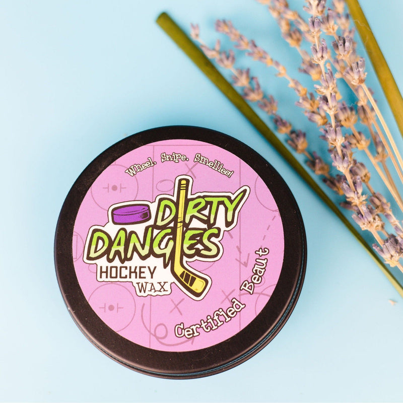 Dirty Dangles Hockey Certified Beaut Girls Hockey Stick Wax Hockey Stick Wax Lavender