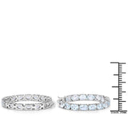 Bids.com 5.70 Carat Genuine Blue Topaz .925 Sterling Silver Earrings Earrings