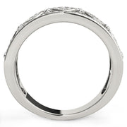Bids.com Diamond Studded Square Motif Ring in 14k White Gold (1/2 cttw) Rings