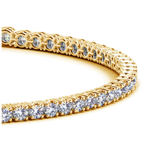 Bids.com Lab Grown Round Diamond Tennis Bracelet in 14k Yellow Gold (3 cctw F/G  VS2/SI1) Bracelets