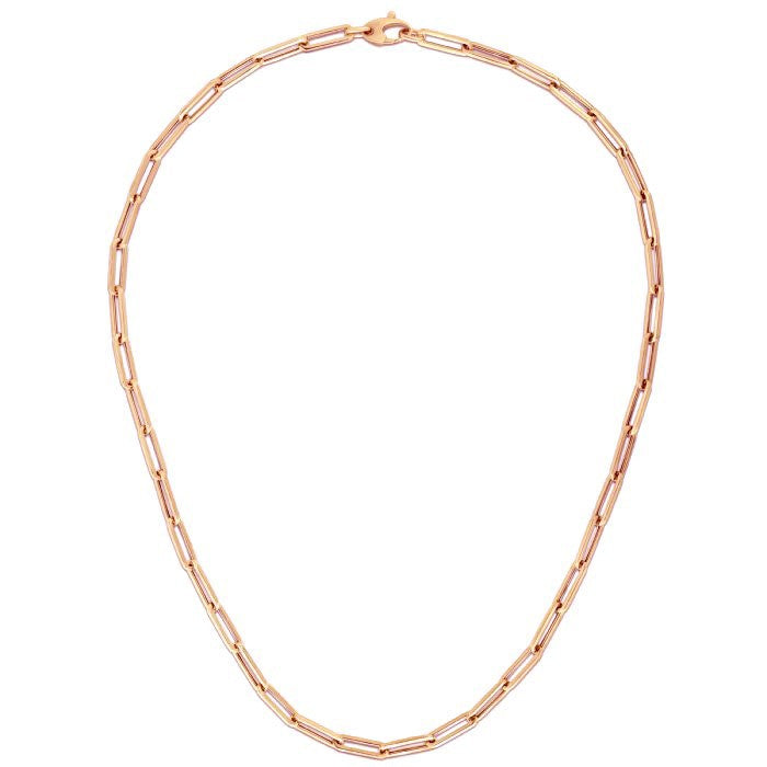 Bids.com 14K Rose Gold Bold Paperclip Chain (4.2 mm) Necklaces