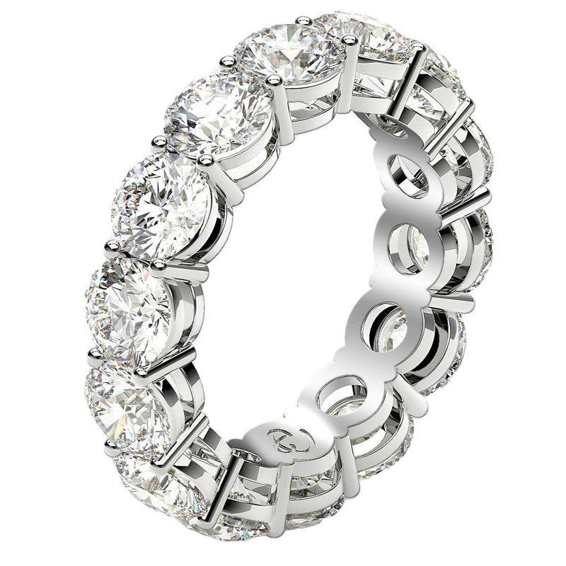Bids.com Round Cut Lab Grown Diamond Eternity Ring in 14k White Gold (6 cttw FG/VS2) Rings