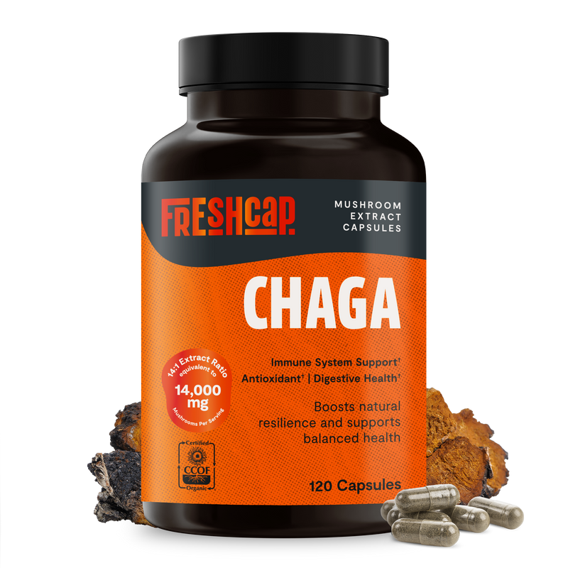 FreshCap Mushrooms Chaga Mushroom Extract Capsules Capsules
