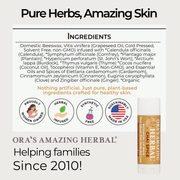 Ora's Amazing Herbal Natural Lip Balm, Herbal Infused, Chai Spice