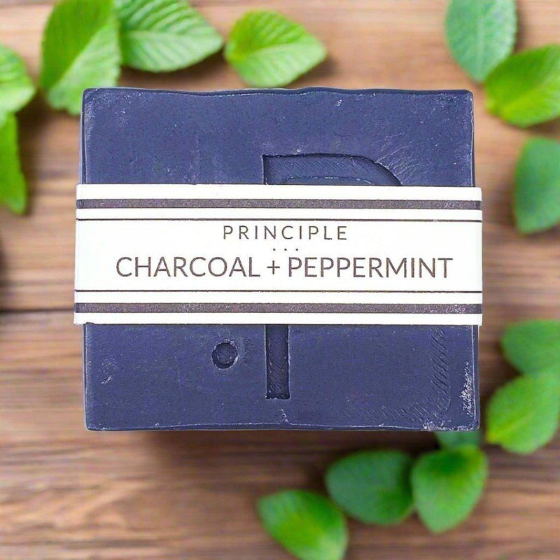 P R I N C I P L E Charcoal + Peppermint Soap Bar Soap