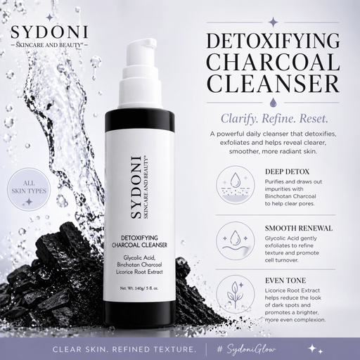 Sydoni Skincare and Beauty SYDONI DETOXIFYING CHARCOAL CLEANSER | Purify & Refresh Skin140g/ 5 fl. oz. Cleanser
