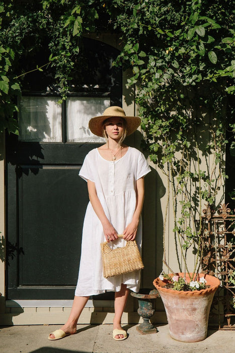 Charlotte Linen Dress - White Linen Dress