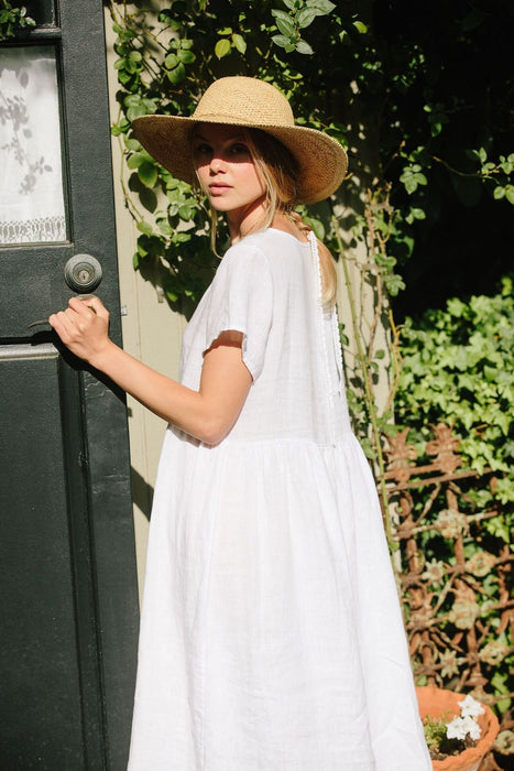 Charlotte Linen Dress - White Linen Dress