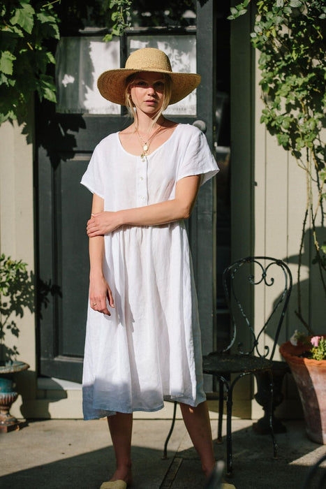 Charlotte Linen Dress - White Linen Dress