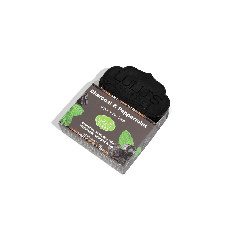 Lulu’s Holistics Charcoal Peppermint Glycerin Bar Soap – Deep Clean, Detox & Refresh Bar soap