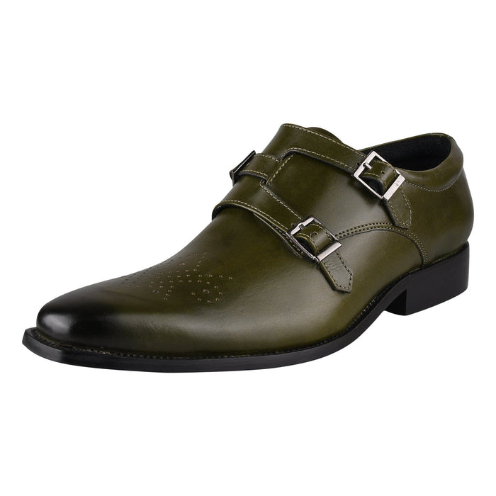 Chatswood Leather Oxford Style Monk Straps