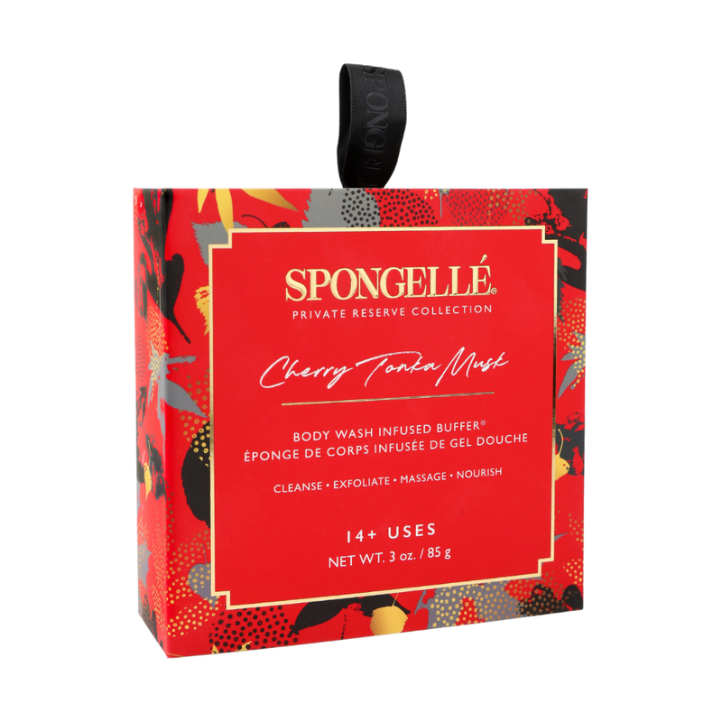 Spongellé Cherry Tonka Musk | Boxed Flower Body Wash Infused Buffer