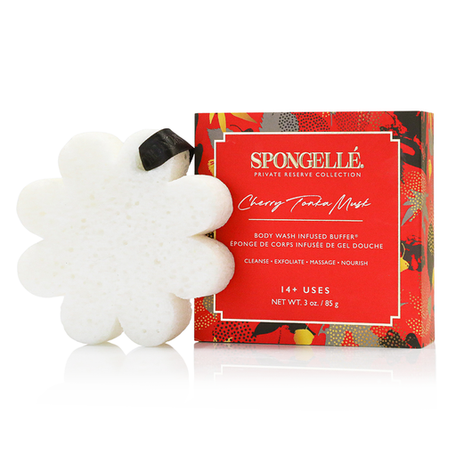 Spongellé Cherry Tonka Musk | Boxed Flower Body Wash Infused Buffer