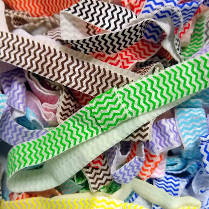 Threddies Pack Of 50 Assorted Chevron Foldover Elastic Headbands With Loop // Clearance