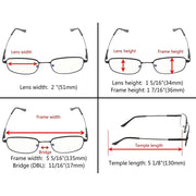 eyekeeper.com Chic Progressive Multifocus Reading Glasses Rectangle Readers M1703 Eyeglasses
