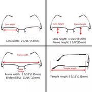 eyekeeper.com Chic Rectangle Progressive Multifocus Reading Glasses M1704 Eyeglasses