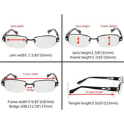 eyekeeper.com Chic Semi-rim Titanium Blue Light Filter Eyeglasses 001B Eyeglasses