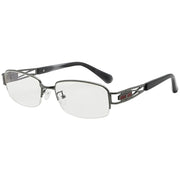 eyekeeper.com Chic Semi-rim Titanium Blue Light Filter Eyeglasses 001B Eyeglasses