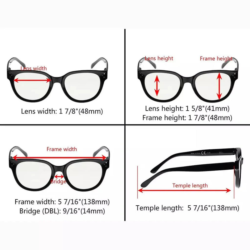 eyekeeper.com Chic Thicker Frame Progressive Multifocal Reading Glasses M9110 Eyeglasses