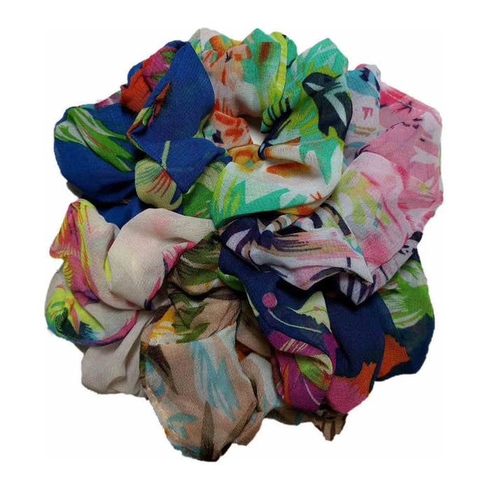 Threddies Floral Chiffon Scrunchies