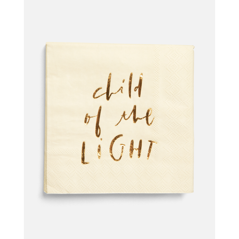Be A Heart Baptism Child of the Light Cocktail Napkins Paper Napkins