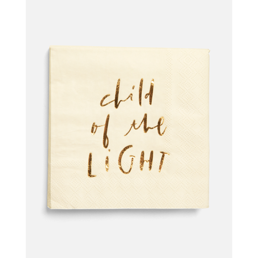 Be A Heart Baptism Child of the Light Cocktail Napkins Paper Napkins