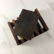 Butter Me Up Organics Organic Shampoo Bar Hair Gray Shampoo Bar,Shampoo Bar + Stained Wood Bamboo Soap Dish