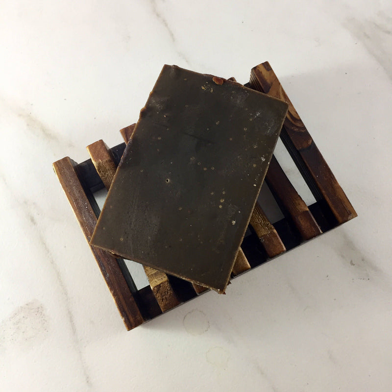 Butter Me Up Organics Organic Shampoo Bar Hair Gray Shampoo Bar,Shampoo Bar + Stained Wood Bamboo Soap Dish