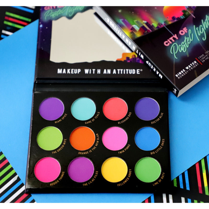 Rude Cosmetics City of Pastel Lights - 12 Pastel Pigment & Eyeshadow Palette Eyeshadow Palette