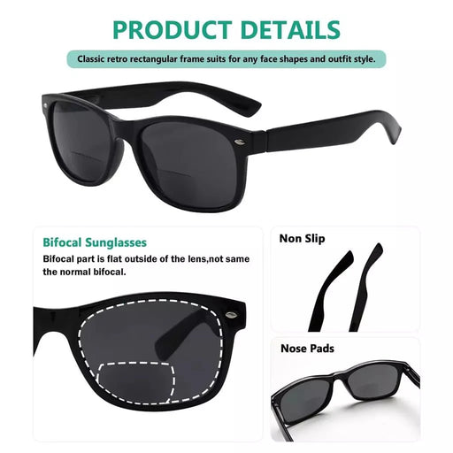 eyekeeper.com Classic Bifocal Reading Sunglasses Sunshine Rectangle Readers SBR093 Sunglasses