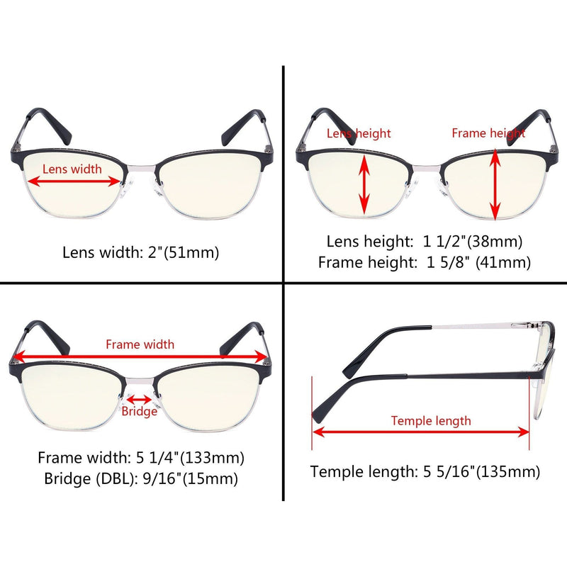 eyekeeper.com Classic Cat-eye Blue Light Filter Eyeglasses LX19017-BB40 Eyeglasses