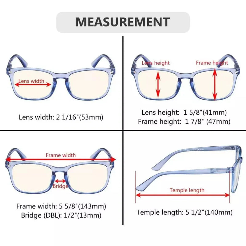 eyekeeper.com Blue Light Filter Stylish Computer Readers UVRT1801 Eyeglasses