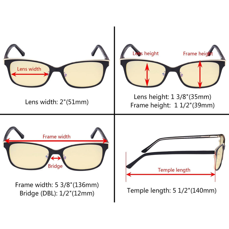 eyekeeper.com Metal Frame Blue Light Blocking Eyeglasses LX19006-BB60 Eyeglasses