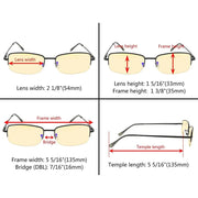 eyekeeper.com Classic Metal Blue Light Blocking Reading Glasses TMCG15015 Eyeglasses