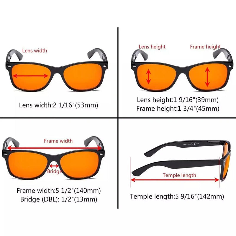 eyekeeper.com Orange Lens Bifocal Blue Light Blocking Reading Glasses SGS109 Eyeglasses