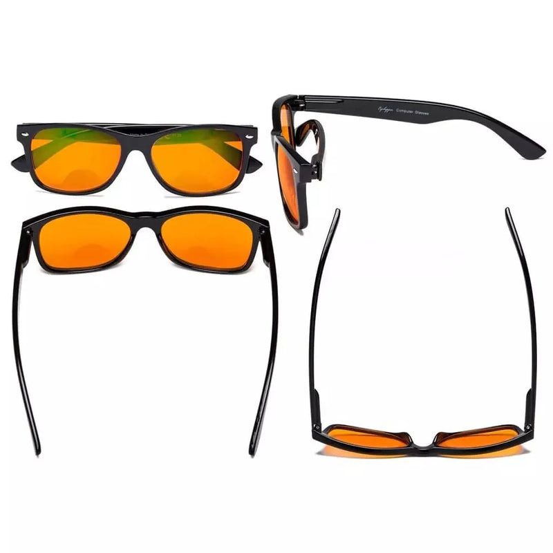 eyekeeper.com Orange Lens Bifocal Blue Light Blocking Reading Glasses SGS109 Eyeglasses