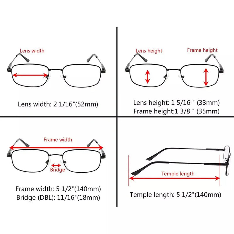 eyekeeper.com Classic Reading Glasses Retro Metal Readers R1703 Eyeglasses