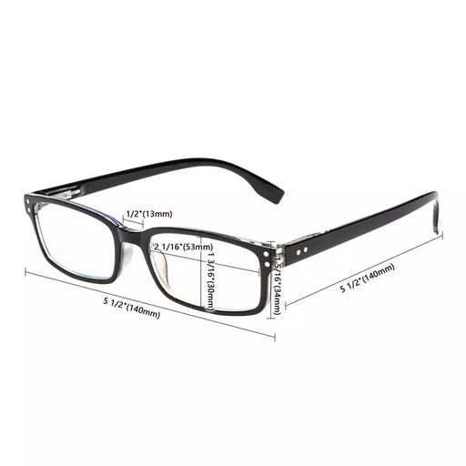 eyekeeper.com Classic Rectangle Blue Light Filter Reading Glasses 1-CG097 Eyeglasses