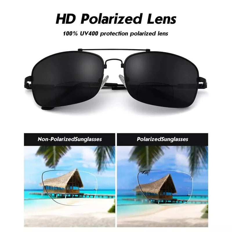 eyekeeper.com Classic Rectangle Polarized Bifocal Sunglasses PGSG1805 Sunglasses