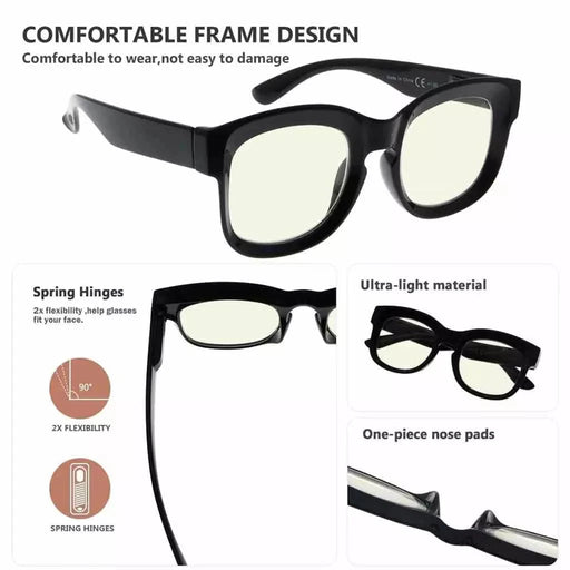 eyekeeper.com Classic Trendy Thicker Frame Blue Light Filter Reading Glasses UV2013 Eyeglasses