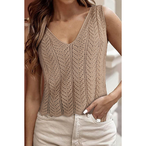 Crochet V-Neck Top