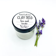 Rooted Earth Farm + Apothecary Lavender Clay Trio Face Mask Face Masks + Scrubs