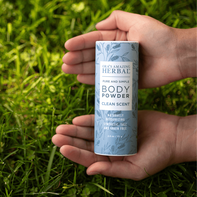 Ora's Amazing Herbal Talc Free Body Powder, Clean Scent Body Powder