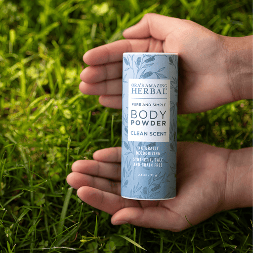 Ora's Amazing Herbal Talc Free Body Powder, Clean Scent Body Powder