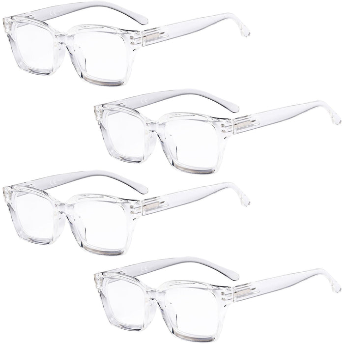 Eyekeeper - 4 Pack Ladies Thicker Frame Stylish Reading Glasses R9106-A